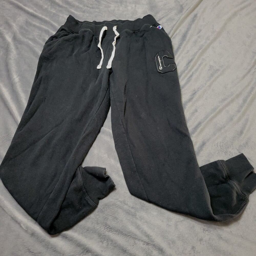 Champion Jogger Womens Small Activewear Sweatpant Black Comfort Stretch Pull On